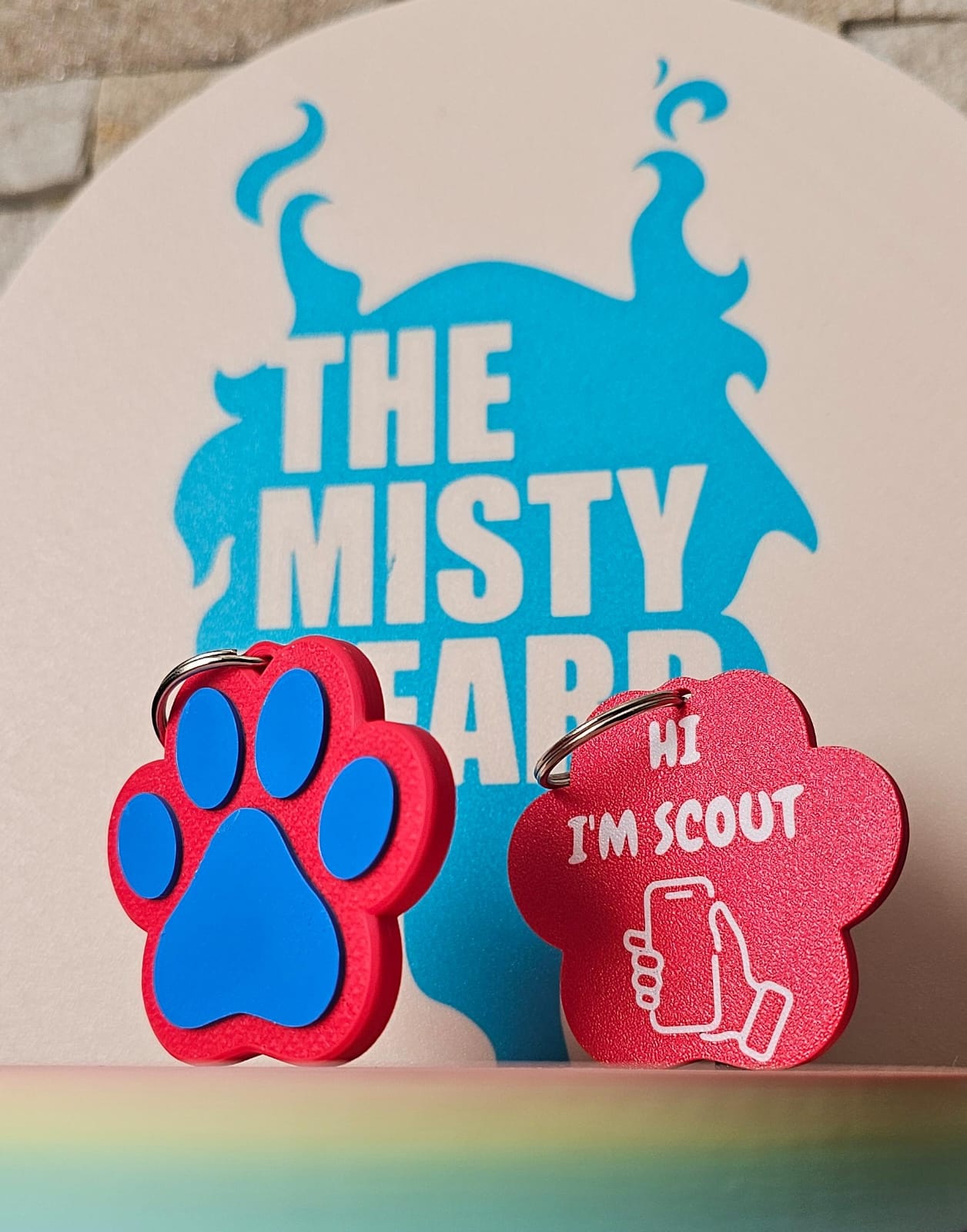 Custom NFC Pet Tag - The Misty Beard