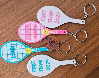 Personalized Tennis keychain