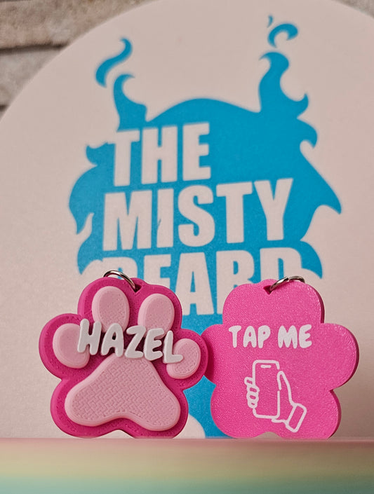 Custom NFC Pet Tag - The Misty Beard